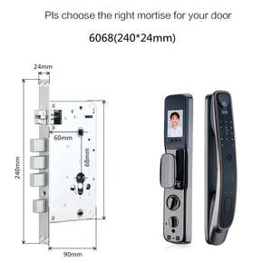 TYSH Smart Home Digital Automatic Biometric Tuya Wifi Fingerprint Smart Door Lock With Camera High <strong>Security</strong> for Home - Product Image 4