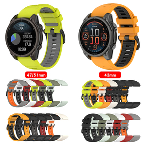 Bracelet en silicone souple Sport Quick-Fit 20 22 26mm pour Garmin <span class=keywords><strong>Fenix</strong></span> 8 <span class=keywords><strong>7X</strong></span> <span class=keywords><strong>7</strong></span> 7S 6X 5 6 6S Pro Tactix 8 Bracelet de remplacement pour montre intelligente - Product Image 6