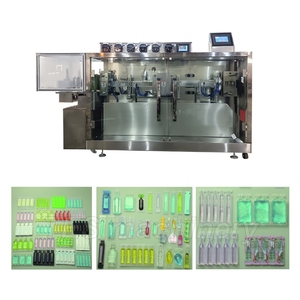 Machine d'emballage entièrement automatique pour flacons de gouttes oculaires cosmétiques, bandes monodoses, ampoules en plastique, remplissage et scellage - Product Image 1