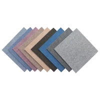 Tapis de salle de mahjong insonorisant, ignifuge, épaissi et tissé densément ; Dalles de moquette modulaires pour bureaux commerciaux, motif à carreaux