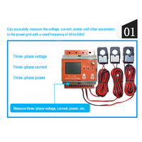 Support Compteur d'énergie solaire personnalisé 3 phases sur rail DIN Compteur d'énergie bidirectionnel Rs485 Compteur Kwh 220v 3 phases