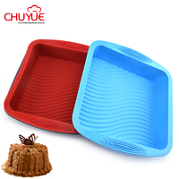 Moule à gâteau en silicone écologique personnalisable en forme de carré, outils de cuisson 3D et ustensiles de pâtisserie, modèle tendance TikTok, vente chaude en usine