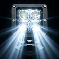 Projecteur de travail LED rectangulaire 3,3 pouces 40W, étanche IP68, 12-48V, 2880 Lumens, lampe auxiliaire de conduite pour voiture tout-terrain, camion, chariot élévateur