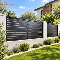 JHR panneaux de clôture en aluminium de haute qualité, revêtement en poudre, bricolage, panneaux de clôture à persiennes en aluminium noir