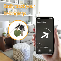 Catégorie de produit Mignon Ari Tag Cover GPS Tracker Case avec porte-clés Anneau en cuir Porte-clés Compatible AriTag pour clés Porte-monnaie