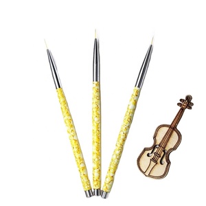 Vente en gros Meilleur Prix Socheal 3Pcs Coloré Marbre <span class=keywords><strong>Acrylique</strong></span> Manche Multifonctionnel Nail Art Liner <span class=keywords><strong>Peinture</strong></span> Dessin Brosse Ensemble - Product Image 1
