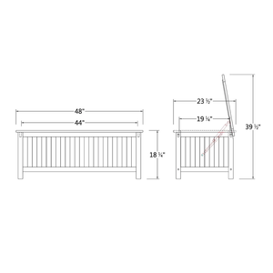 Boîte de rangement extérieure <span class=keywords><strong>en</strong></span> <span class=keywords><strong>bois</strong></span> d'acacia résistante aux intempéries avec couvercle <span class=keywords><strong>Coffre</strong></span> de rangement Boîte de terrasse extérieure portable <span class=keywords><strong>en</strong></span> <span class=keywords><strong>bois</strong></span> pour patio jardin <span class=keywords><strong>piscine</strong></span> cour - Product Image 2