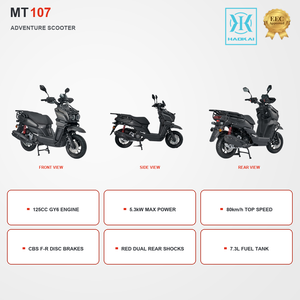<span class=keywords><strong>Scooter</strong></span> à essence de style aventure EEC Euro 5, 125cc, système EFI, freins à disque CBS, 80 km/h, <span class=keywords><strong>scooter</strong></span> à moteur à essence pour le marché européen - Product Image 4