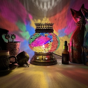 Aromatherapy <strong>Lamp</strong> Turkish Exotic Mediterranean Sea Design Dimmable Glass Shade Bedroom Living Room Study Hotel Table <strong>Lamp</strong> - Product Image 4
