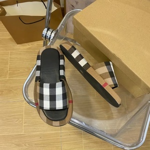 2026 Design Women's Casual Slippers with <b>Tops</b> Open Toe Flat Bottom Anti-Slip Retro Style Lightweight <b>Checkered</b> Pattern Slides - Product Image 6