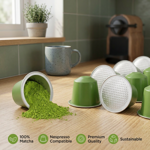 Antioxidant Rich Matcha Green Tea Capsules Pure <b>Pods</b> Compatible Nespresso Dolce Gusto Keurig Single Serve Healthy Drink Bulk - Product Image 1