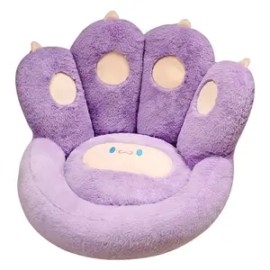 Customize Cat's Paw Shaped Soft Stuffed Kid's Plush Seat Sofa Cushion for Kids Girls Boys