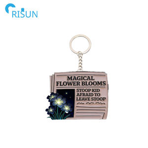 Llavero de Esmalte con Diseño de Periódico y Alfabeto Inglés, Personalizable con Logotipo, para Promoción - Product Image 4