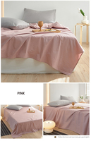 Parure de draps en coton 300 fils/cm² 40S, couleur unie, douce, respirante, adaptée à toutes les saisons, respectueuse de la peau, pour la maison, l'hôtel, le dortoir