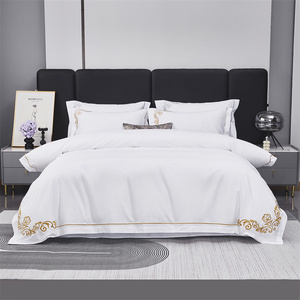 Bốn mảnh tất cả các bông 300tc cao-đếm Tribute satin <span class=keywords><strong>bedding</strong></span> <span class=keywords><strong>Set</strong></span> cho khách sạn và nhà nghỉ tất cả các mùa sử dụng nondosposable - Product Image 3