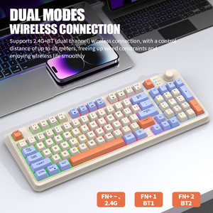 Teclado Mecânico Led Backlit Volume Botões Teclados Do Jogo Teclado mecânico do bluetooth - Product Image 6