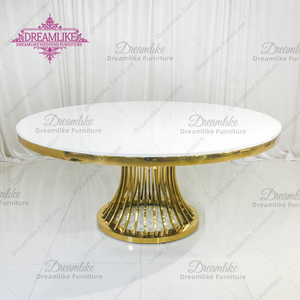Table en acier inoxydable personnalisée de style moderne pour restaurant, hôtel, fête d'anniversaire, mariage, banquet, entrée en MDF - Product Image 2