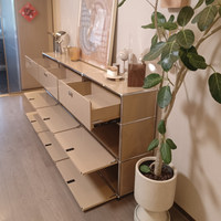 Meuble de rangement en pierre de style nordique, bibliothèque, table basse de salon, commode à tiroirs, table de chevet, mobilier de maison personnalisable