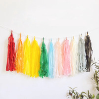 Guirlande de pompons en papier colorés, best-seller, assortiment de pompons suspendus pour baby shower, mariage, fête d'anniversaire