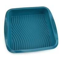 Moule à gâteau en silicone écologique personnalisable en forme de carré, outils de cuisson 3D et ustensiles de pâtisserie, modèle tendance TikTok, vente chaude en usine