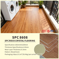 Suelo Vinílico SPC de PVC Moderno Más Vendido - Resistente al Agua, Antideslizante, Sistema de Clic, Tabla Ancha con Diseño de Madera, Resistente al Desgaste, Duradero y Fácil de Instalar