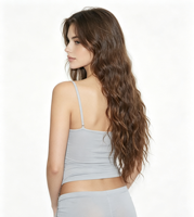 Débardeur Cami Y2K pour femme à fines bretelles, avec pendentif cuillère, coupe ajustée, en maille extensible, col carré, style bodycon, pour usage quotidien