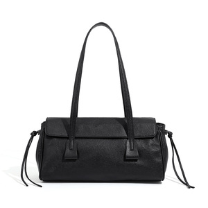 Luxury cowhide leather genuine ladies <b>large</b> capacity solid color tote handbag new design women's casual fashion handbags - Product Image 4