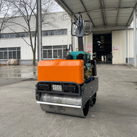 Compacteur vibrant manuel portable 330 kg à 800 kg, mini rouleau compresseur à tambour simple ou double, neuf, pour sols