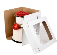 Cajas para Pastel Altas Personalizadas con Ventana, Empaque para Pastel de Bodas