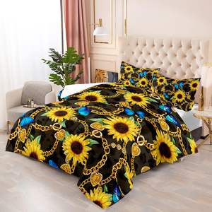 ชุดผ้านวมและปลอกหมอน7ชิ้นสำหรับทุกวัยดีไซน์ลายผีเสื้อไล่ระดับสีสันสดใส - Product Image 3