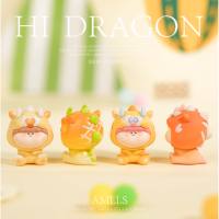 Vente en gros transfrontalière 2026 AMLLS Dragon 2ème génération Mini Figurine PVC Mignonne Tendance en Sachet Surprise, Ornement de Bureau à Collectionner