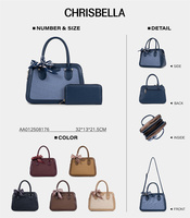 Tas Tangan Wanita Chrisbella Model Terbaru dengan Syal Sutra Elegan, Tas Tangan Wanita Motif Kain PU dengan Dompet Senada