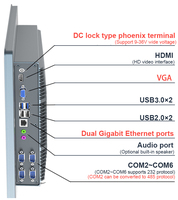 Panel de pantalla táctil todo en uno de 15,6/18,5/21,5 pulgadas PC IP65 PCAP IPC Fanless J4125 i5 i7 Linux Window Computadora industrial