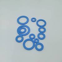 Junta de PTFE azul al por mayor con microesferas de vidrio, lámina de junta de plástico, arandelas de PTFE personalizadas, sellos, junta plana redonda
