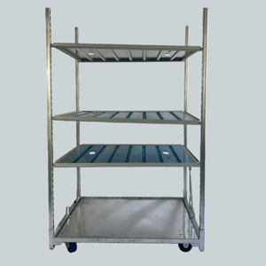 औद्योगिक इस्पात ग्रीनहाउस ट्रॉली और फूलों के लिए बहु-शेल्फ समायोज्य टिकाऊ प्रदर्शन कार्ट - Product Image 6