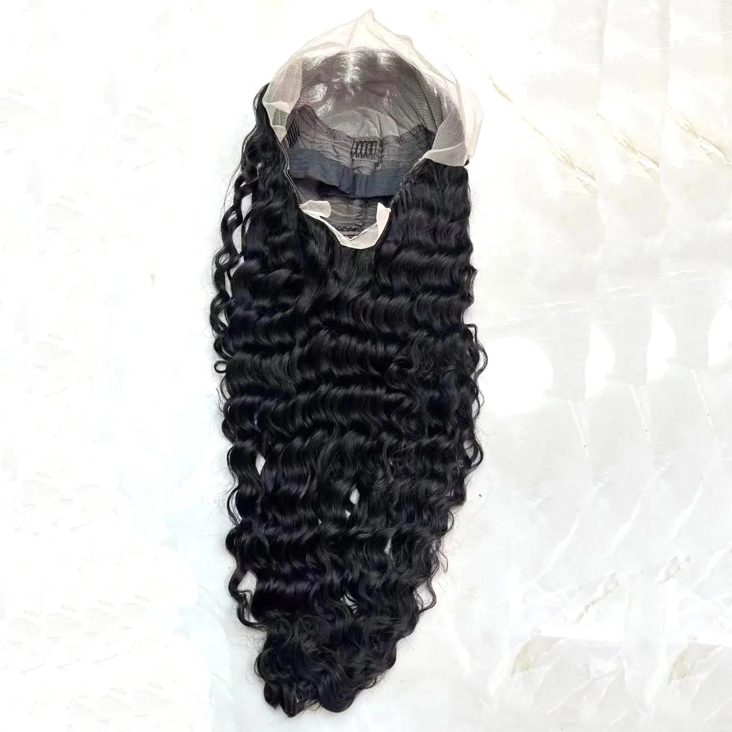 Wigs Frontal 13x6 DEEP WAVE style natural black 100% Vietnamese human hair length 6 inch - 36 inch Can dye all colors