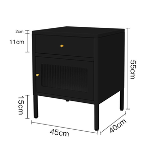 <span class=keywords><strong>Table</strong></span> <span class=keywords><strong>de</strong></span> <span class=keywords><strong>chevet</strong></span> minimaliste <span class=keywords><strong>de</strong></span> style nordique moderne avec 1 tiroir pour chambre à coucher, mobilier d'hôtel - Product Image 2