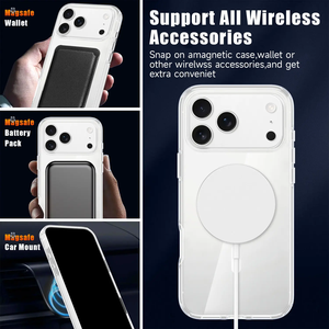 Nhà Máy Bán Buôn OEM Tùy Chỉnh Gói Chống Sốc Rõ Ràng Chống Vàng Từ Điện Thoại Di Động Trường Hợp Bìa Cho <span class=keywords><strong>Iphone</strong></span> 17 Pro Max Không Khí - Product Image 3