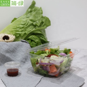 Tek kullanımlık plastik fast food paketleme paket servisi olan restoran evcil hayvan temizle kapaklı salata kasesi kapaklı kutu - Product Image 4