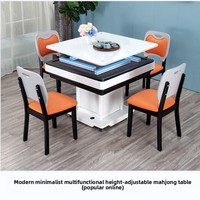 Table GemJoy Nouveau Style Rock Board pour salle à manger/café/mahjong, multifonctionnelle, luxe léger, moderne et simple, pour 4 joueurs, idéale pour petit appartement