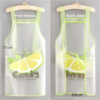Tablier de Chef Transparent en TPU Style Dessin Animé, Imperméable et Résistant à l'Huile, pour la Cuisine Domestique et les Restaurants