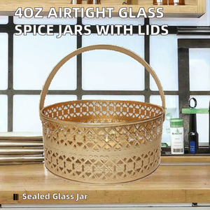 4oz Minimalist Heatable Glass Spice <b>Jars</b> with Detachable Lids Airtight Kitchen Storage - Product Image 2
