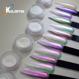 ผงโครเมี่ยม KOLORTEK ผงสีเอฟเฟกต์ออโรร่า ผงมุกประกายวิบวับ ผงจุ่มสีรุ้ง ชุดทำเล็บ ชุดตกแต่งเล็บ - Product Image 6