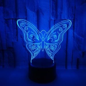 Luci di notte per I Bambini del Giocattolo Della Farfalla 3D Da Comodino A Led di Notte Della Lampada 7 Colori Che Cambiano Di Natale Regali Di Compleanno - Product Image 3