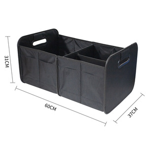 Car <b>Storage</b> <b>Box</b> 60x37x31cm Foldable Oxford Cloth Trunk Organizer With Handles And Compartments For Vehicle Use - Product Image 1