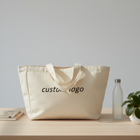 Estilo de vida grande Eco Travel Beach Tote Bag Diseñador Logotipo personalizado Impreso Tela lavable Tote en blanco Algodón Compras Bolsa de lona