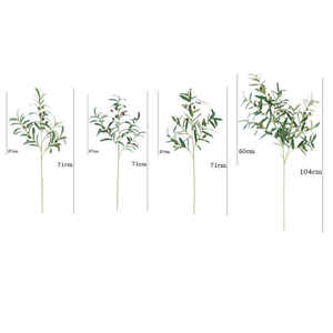 Décoration Forme Bloc Fleurs Artificielles Plante Décoration Branche D'<span class=keywords><strong>olivier</strong></span> Vert 4 Fourchettes Branche D'<span class=keywords><strong>olivier</strong></span> avec Fruit Fausse Branche - Product Image 4