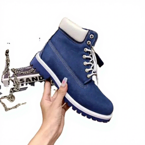 Free Shipping Fashion Classic Genuine <b>Leather</b> Upper <b>Boots</b> Women Mens Retro Waterproof Outdoor <b>Work</b> Casual Shoes Plush Lining - Product Image 1