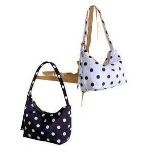 <span class=keywords><strong>Sac</strong></span> fourre-tout bandoulière à pois avec pendentif, <span class=keywords><strong>sac</strong></span> à bandoulière en toile tendance pour femme, sacoche simple et élégante - Product Image 1