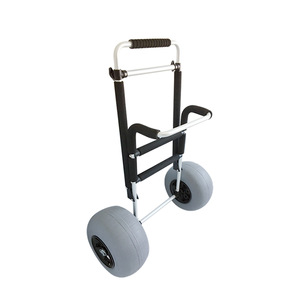 アルミビーチカート折りたたみビーチトロリー釣りトロリーカートバルーンホイール付き - Product Image 2